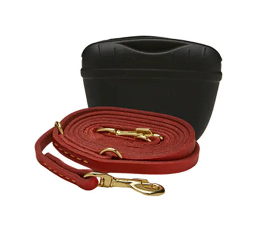 Leather Dog Leash + Silicone Pouch